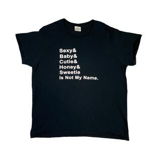 5/$25 Gildan‎ Black T-Shirt Size Large Short Sleeve Straight Fit 100% Cotton